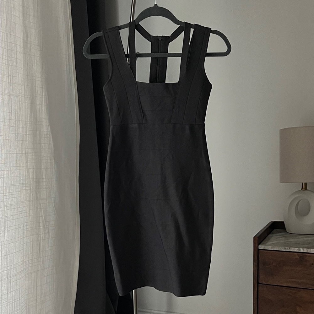 Armani Exchange Charcoal Bandage Dress